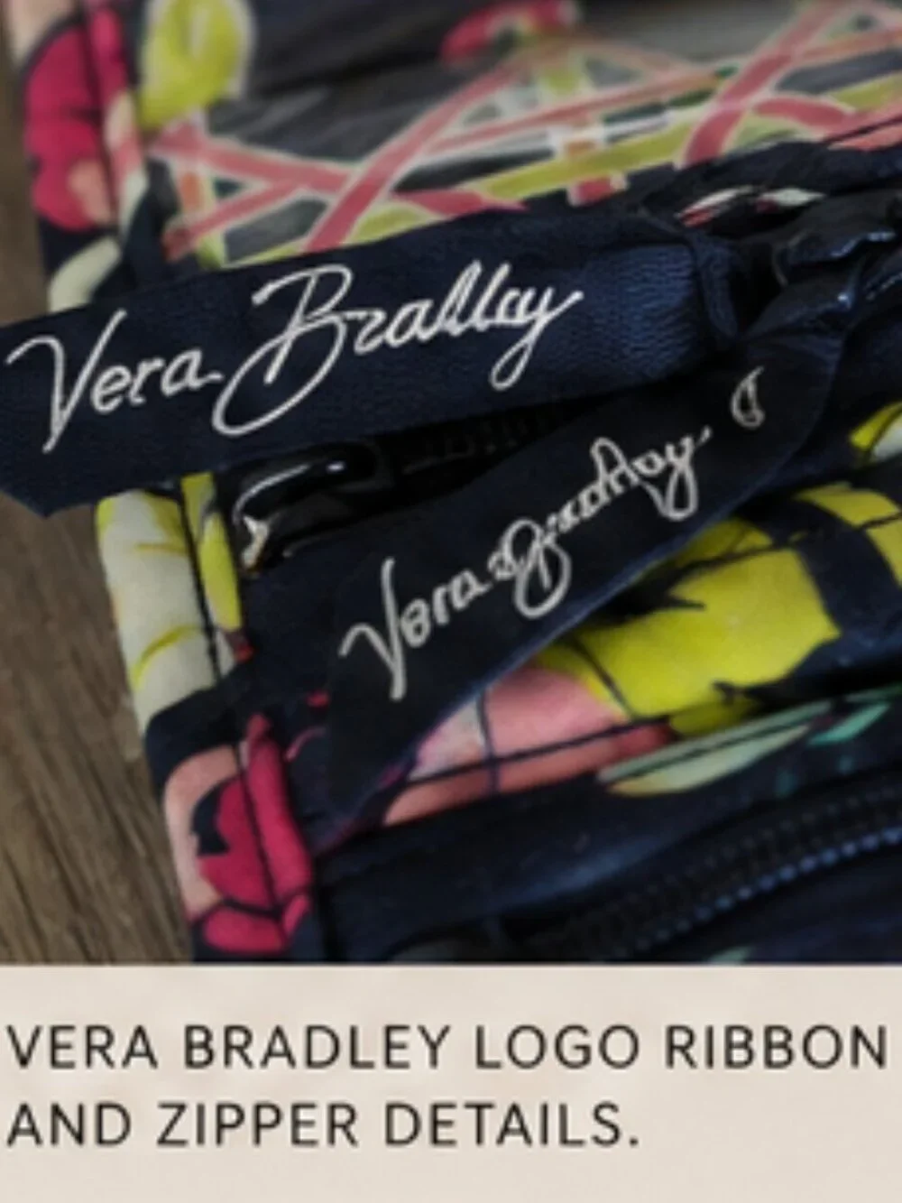Vera Bradley Travel Cosmetic Organizer Navy Floral Quilted Makeup Case